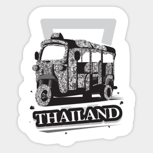 Traditional Thai Tuk Tuk Art Sticker